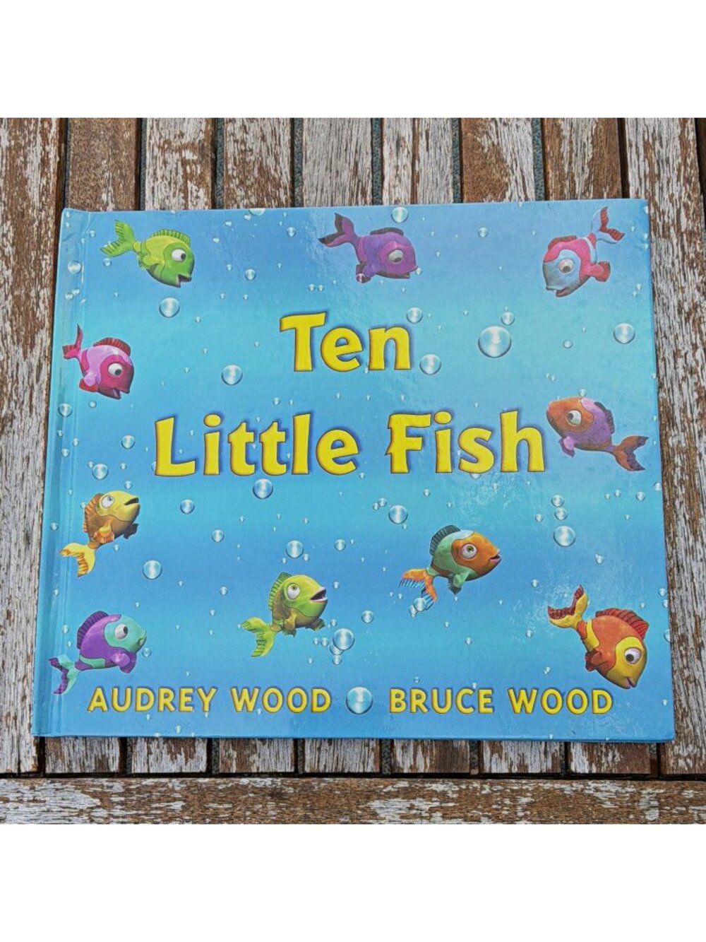 Ten Little Fish Audrey Wood & Bruce Wood Hardcover Picture Book Counting 2004